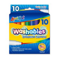 10 Pack Washable Broadline Markers - Assorted Colors - Made in the USA
